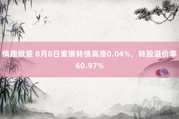 情趣做爱 8月8日紫银转债高涨0.04%，转股溢价率60.97%