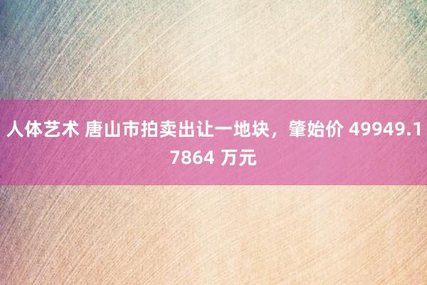 人体艺术 唐山市拍卖出让一地块，肇始价 49949.17864 万元